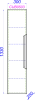 Пенал Aqwella Cube 30см CUB0503W