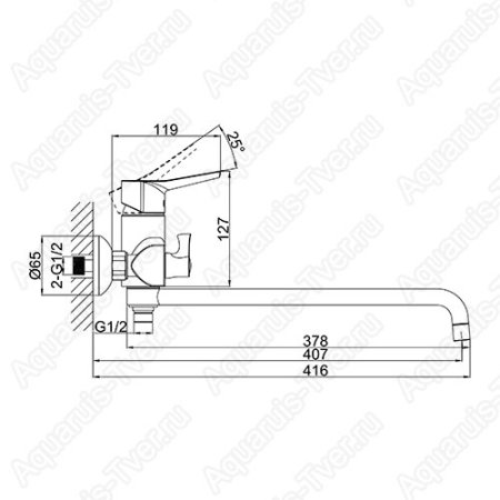 Смеситель D&K Mosel для ванны DA1263341