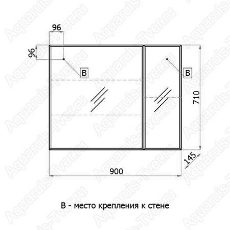 Шкаф-зеркало Style Line Берлин 90 соната