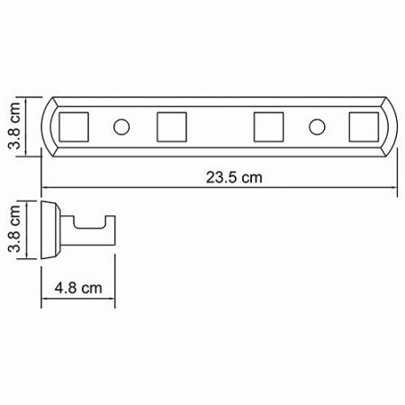 Планка WasserKRAFT Lippe K-6574 4 крючка