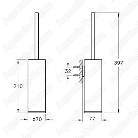 Ершик напольный Vitra Origin (медный) A4489426