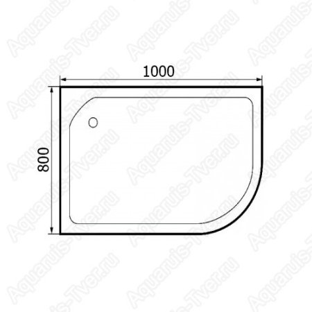 Душевой поддон River 100/80/24 L