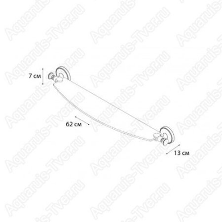 Полка стеклянная Fixsen Adele 62см FX-55003