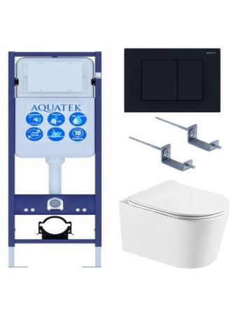 Инсталляция Aquatek с унитазом Aquatek Оберон SET AQUATEK ОБЕРОН T-012 4в1