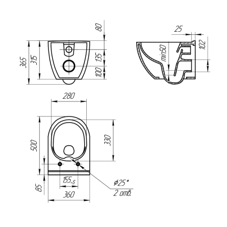 Инсталляция Cersanit Aqua 50 Prime M с унитазом Cersanit Brasko с микролифтом 69315
