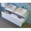 Тумба c раковиной Raval Pure 120 белый глянец