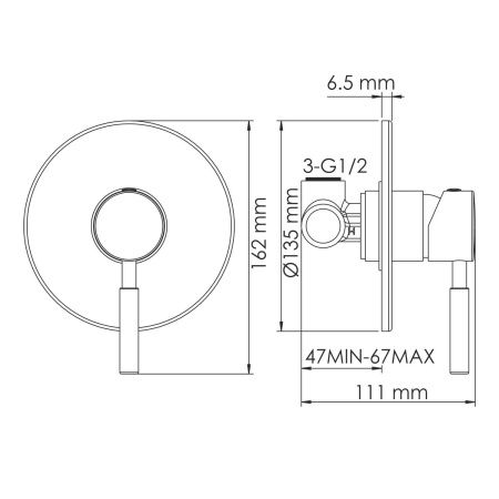 Смеситель для раковины WasserKRAFT Wern  A42583