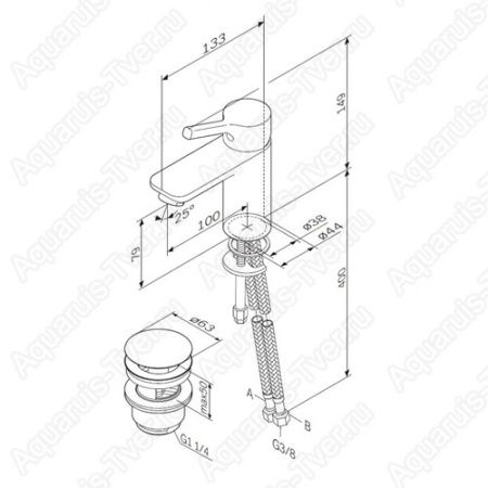 Смеситель для раковины Am.Pm X-Joy S F85B82100