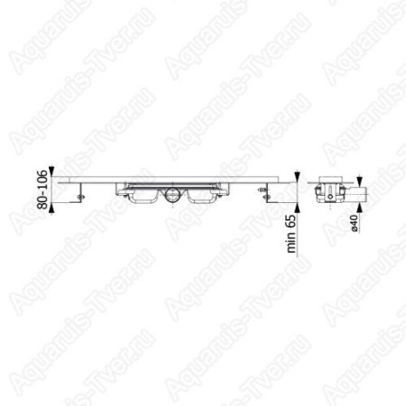 Душевой лоток AlcaPlast APZ106-550 Low с ножками и сифоном