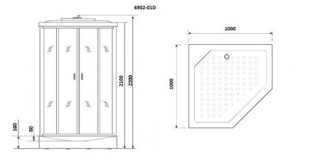 Душевая кабина Niagara NG-6902-01D BLACK