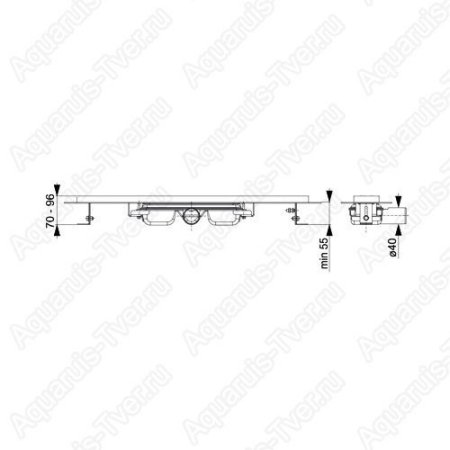 Душевой лоток AlcaPlast APZ101-550 Low с ножками и сифоном