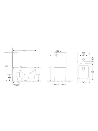 Унитаз-компакт WeltWasser Gelbach 011 ST GL-WT 10000012125