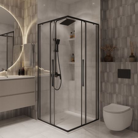 Душевой уголок Niagara Nova NG-6823-34BLACK 90x90