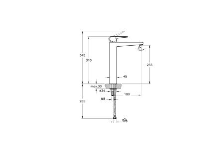 Смеситель Vitra Root Square для раковины A4273326EXP