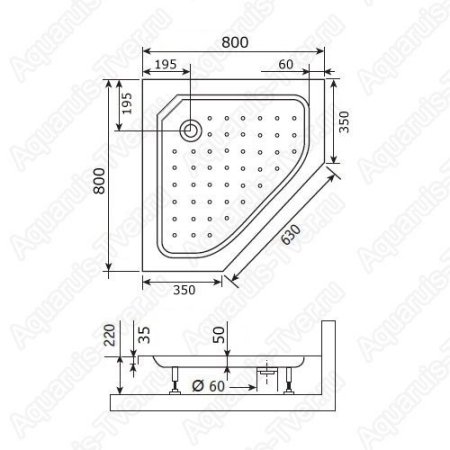 Душевой поддон RGW Style TR 80x80