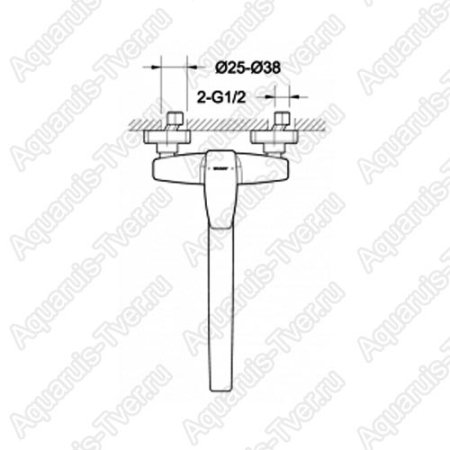 Смеситель Bravat Riffle для ванны F672106C-L