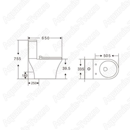 Унитаз-компакт CeramaLux 1217-P