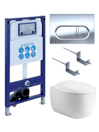 Инсталляция Aquatek с унитазом Aquatek Альтаир SET AQUATEK АЛЬТАИР cm-043 4в1