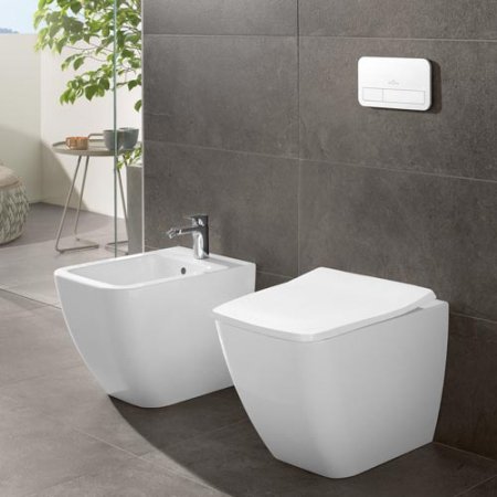 Клавиша смыва Villeroy & Boch ViConnect хром матовый (пластик)