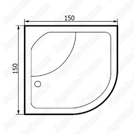 Душевой поддон River 150/150/55 C