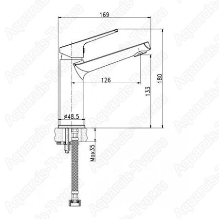 Смеситель для раковины Cersanit Flavis 63037