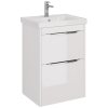 Тумба с раковиной Dreja Prime 60 99.9300 белый глянец