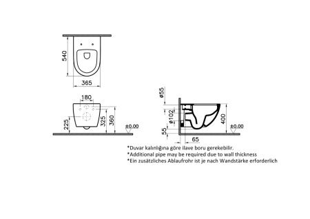 Унитаз подвесной Vitra Sento 7748B003-0075
