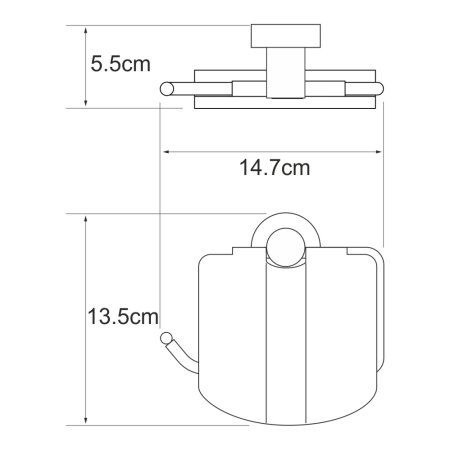 Держатель т/б WasserKRAFT Donau K-9425 с крышкой