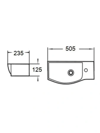 Раковина WeltWasser Aisbach 7950 GL-WT (R) 50,5см 10000008693