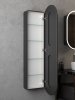 Пенал Continent Elmage black LED 450х1600