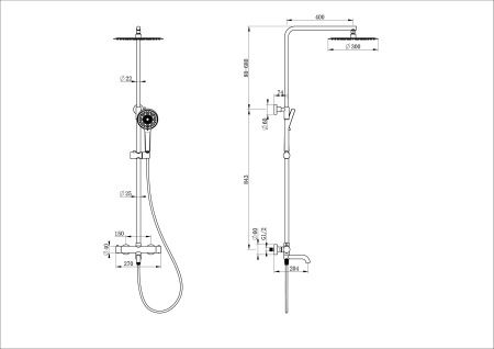 Душевая система Wonzon & Woghand Stick WW-88739903-CR