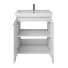 Тумба с раковиной Dreja Q Plus (D) 55 99.1008 белый глянец