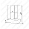 Душевая кабина Timo T-1110 110x85 (L)