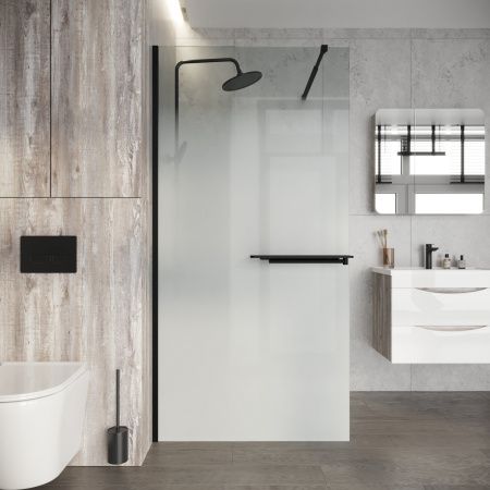 Душевая перегородка Niagara Nova NG-582-12BLACK 120см стекло белый градиент