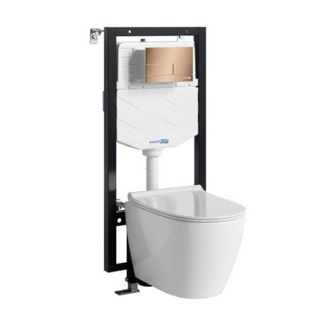 Инсталляция WasserKRAFT Vils с унитазом WasserKRAFT Mindel с микролифтом 56TLT.010.ME.RG04.H002
