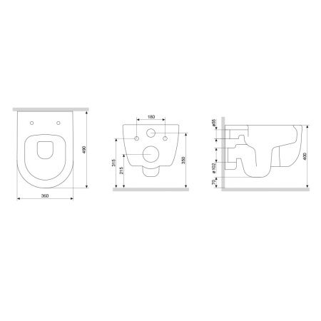 Унитаз подвесной Damixa Sirius DX86C1700SC