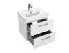 Тумба Cersanit Lara 50 белый глянец с раковиной Moduo 50