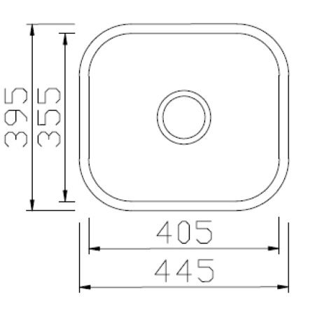 Мойка кухонная Seaman Eco Wien 44.5x39.5 SWU-4439.A