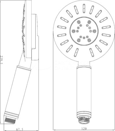 Лейка для душа Lemark LM0713C, 3-функциональная