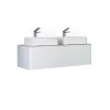 Тумба c раковиной Raval Pure 120 белый глянец