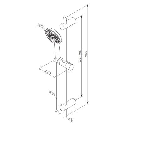 Душевой гарнитур Am.Pm X-Joy 70см F0185A022