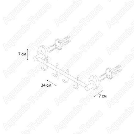 Планка Fixsen Europa 4 крючка FX-21805-4