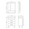 Тумба Comforty Никосия-60Н 00004142203CF с раковиной Fest-60 F01