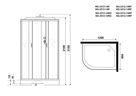 Душевая кабина Niagara NG-3312-14RF