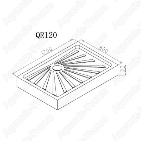 Душевой поддон Cerutti QR121 120x80