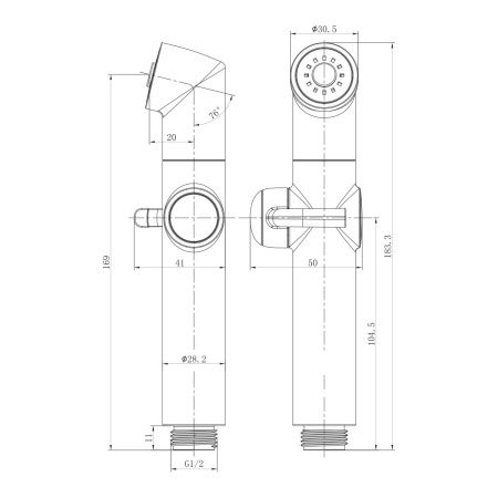 Гигиеническая лейка Lemark LM8075BL