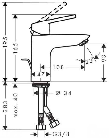 Смеситель Hansgrohe Logis Loop для раковины 71151000