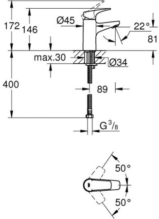 Смеситель Grohe BauFlow для раковины 23752000