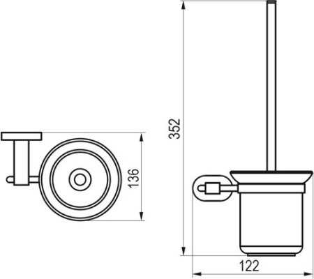 Ершик настенный Ravak Chrome X07P196