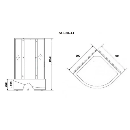 Душевой уголок Niagara Eco NG-006-14 90x90 0061422